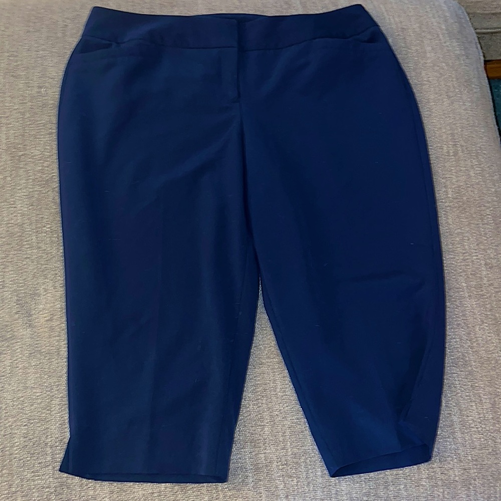 Worthington Navy Blue Capris 18W